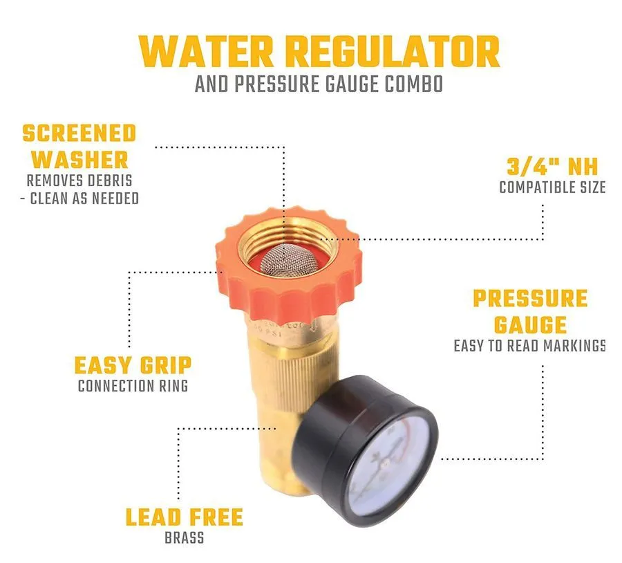 Water Regulator Gauge Combo L